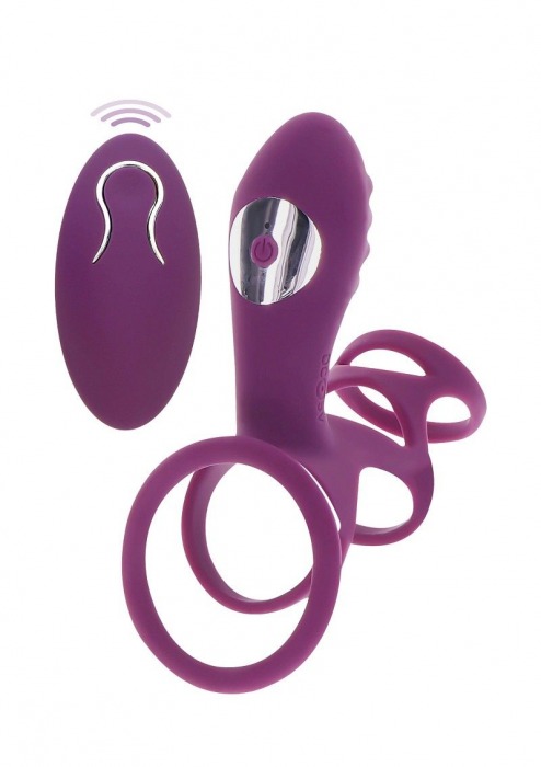 Фиолетовая эрекционная вибронасадка Halo Halo C-Ring Sleeve - Toy Joy - в Калуге купить с доставкой