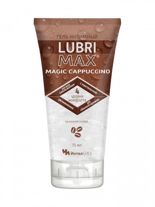 Интимный гель-смазка на водной основе Lubrimax Magic Cappuccino - 75 мл. - ИнтелБИО - купить с доставкой в Калуге