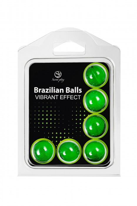 Набор из 6 шариков с массажным маслом Brazilian Balls с эффектом вибрации - Secret Play - купить с доставкой в Калуге