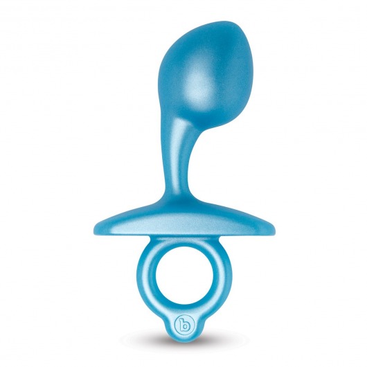 Голубая анальная пробка для массажа простаты Bulb Silicone Prostate Plug - 10,7 см. - b-Vibe - в Калуге купить с доставкой