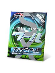Презерватив Sagami Xtreme Mint с ароматом мяты - 1 шт. - Sagami - купить с доставкой в Калуге