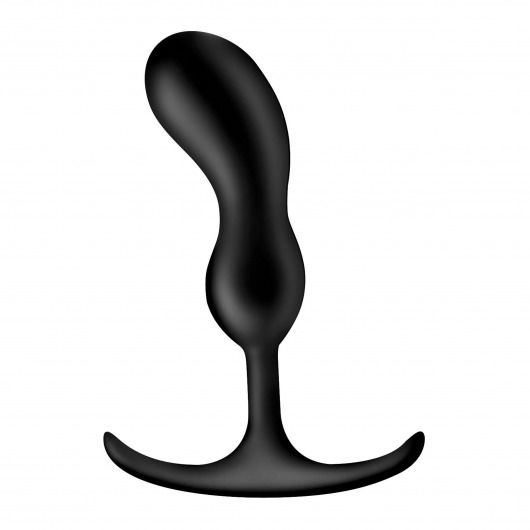 Черный массажер простаты с утяжелителями Premium Silicone Weighted Prostate Plug Medium - 16,3 см. - XR Brands - в Калуге купить с доставкой