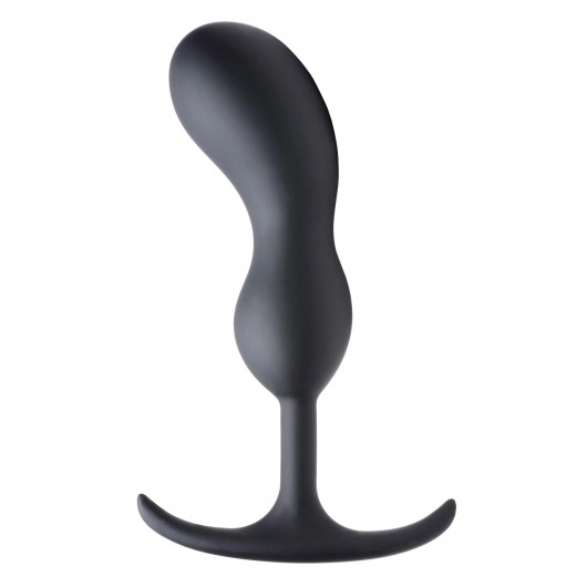 Черный массажер простаты с утяжелителями Premium Silicone Weighted Prostate Plug Large - 18,8 см. - XR Brands - в Калуге купить с доставкой