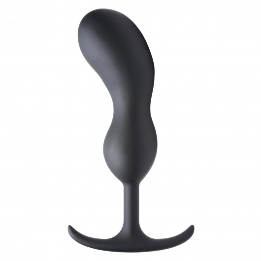 Черный массажер простаты с утяжелителями Premium Silicone Weighted Prostate Plug XL - 20,8 см. - XR Brands - в Калуге купить с доставкой