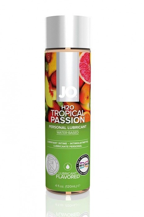 Лубрикант на водной основе с ароматом тропических фруктов JO Flavored Tropical Passion - 120 мл. - System JO - купить с доставкой в Калуге