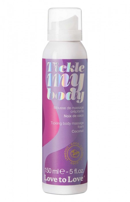 Массажная хрустящая пенка Tickle My Body Coconut с ароматом кокоса - 150 мл. - Love to Love - купить с доставкой в Калуге