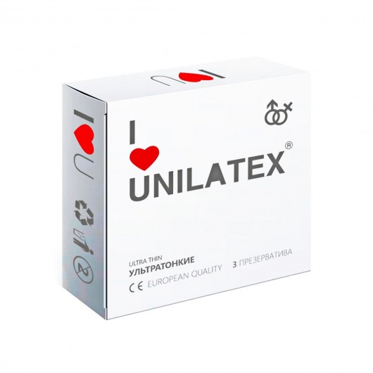 Ультратонкие презервативы Unilatex Ultra Thin - 3 шт. - Unilatex - купить с доставкой в Калуге