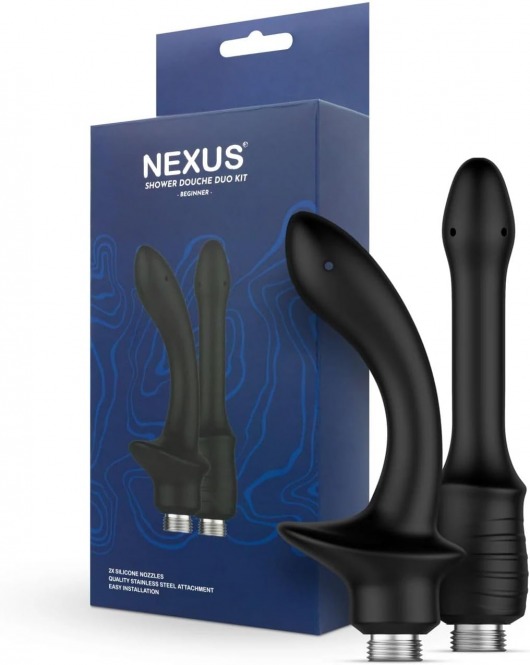 Набор из 2 насадок для анального душа Shower Douche Duo Kit Beginner - Nexus Range - купить с доставкой в Калуге