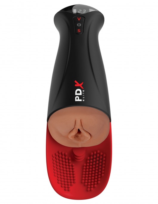 Мастурбатор-вагина в колбе с вибрацией Fuck-O-Matic Pro XL - Pipedream - в Калуге купить с доставкой