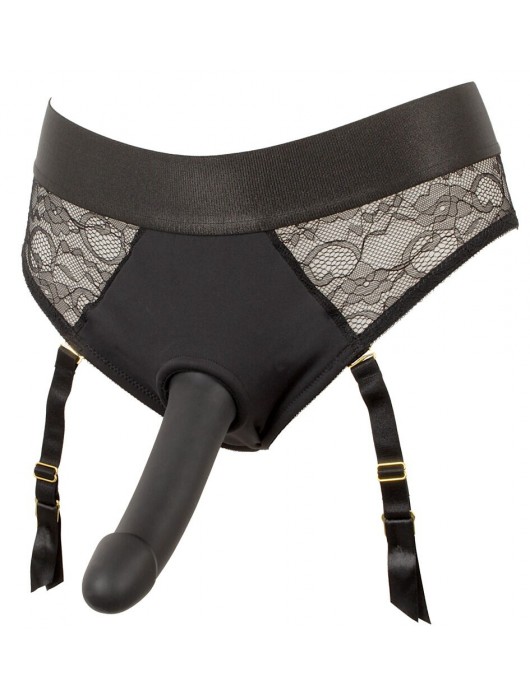 Черный женский страпон Strap-on Set: трусики и насадка - Orion - купить с доставкой в Калуге