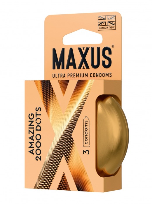 Точечные презервативы MAXUS 2000 Amazing Dots с железным кейсом - 3 шт. - Maxus - купить с доставкой в Калуге