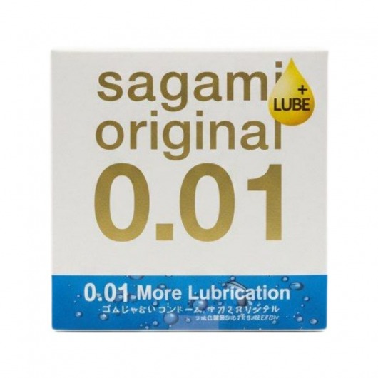 Увлажнённый презерватив Sagami Original 0.01 Extra Lub - 1 шт. - Sagami - купить с доставкой в Калуге