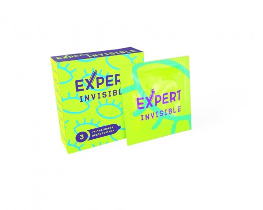 Ультратонкие презервативы Expert Invisible - 3 шт. - Expert - купить с доставкой в Калуге
