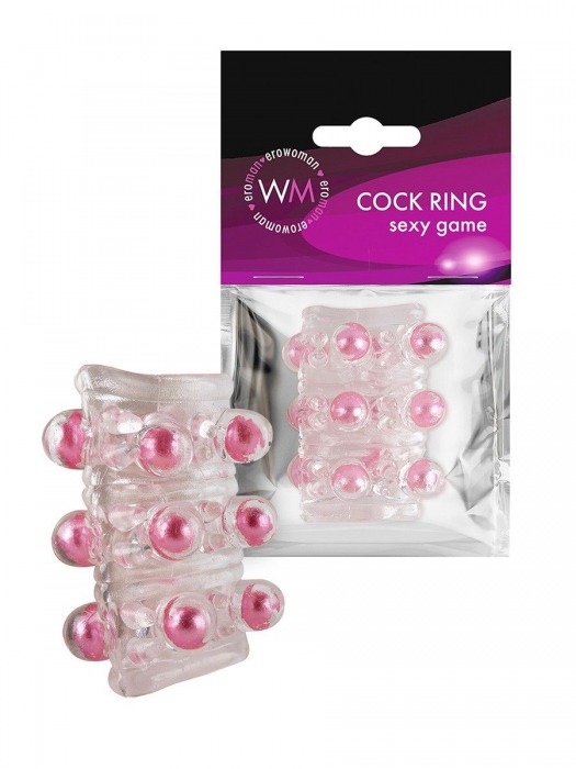 Прозрачная сквозная насадка на пенис с цветными шариками - Erowoman-Eroman - в Калуге купить с доставкой