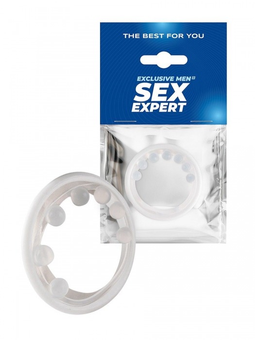Эрекционное кольцо с мягкой стимулирующей насадкой - Sex Expert - в Калуге купить с доставкой