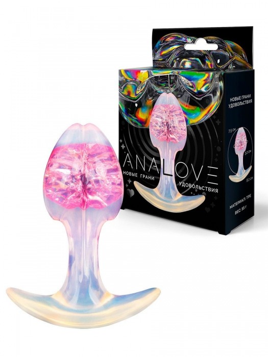 Розоватая анальная пробка - 8,2 см. - AnaLove