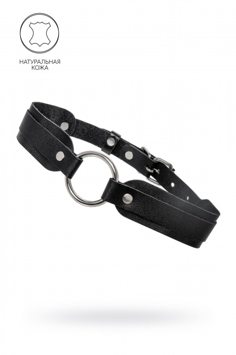 Черный кожаный чокер-ошейник со скруглёнными углами - Pecado - купить с доставкой в Калуге