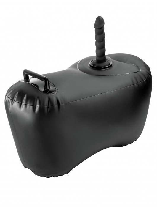 Черное надувное кресло с платформой для фиксации дилдо Body Dock Inflatable Love Seat - Pipedream - купить с доставкой в Калуге