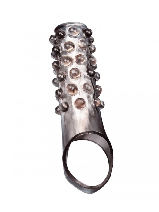 Дымчатая насадка на пенис с выпуклостями - 11 см. - Sex Expert - в Калуге купить с доставкой