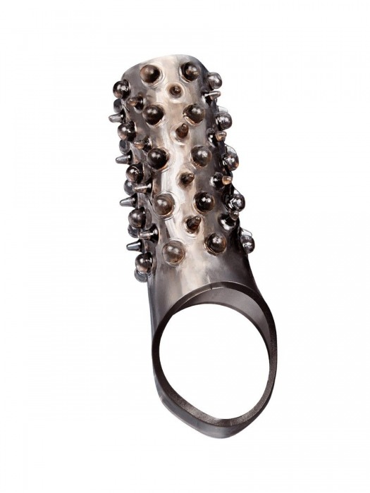 Дымчатая насадка на пенис с шипами и выпуклостями - 12,5 см. - Sex Expert - в Калуге купить с доставкой