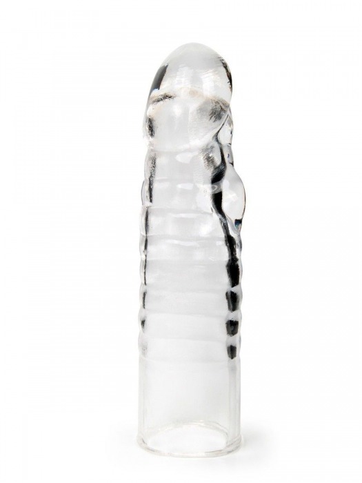 Прозрачная закрытая насадка на член - 15 см. - Sex Expert - в Калуге купить с доставкой