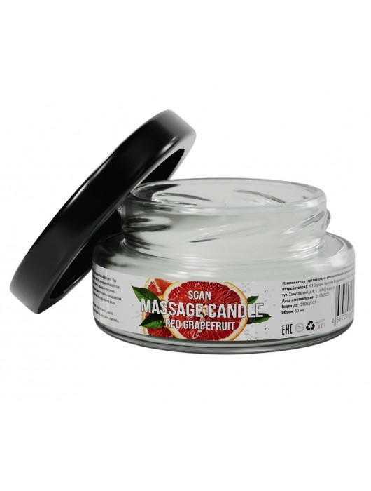 Массажная свеча «Красный грейпфрут» - 50 мл. - SGAN - купить с доставкой в Калуге