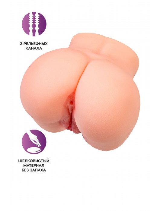 Реалистичный мастурбатор в форме попки с двумя любовными входами - No Name - в Калуге купить с доставкой