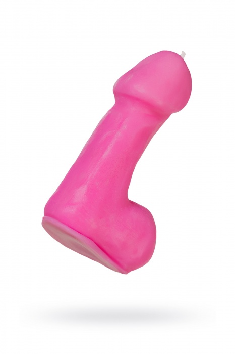 Розовая свеча в форме пениса - 47 гр. - Pecado - купить с доставкой в Калуге