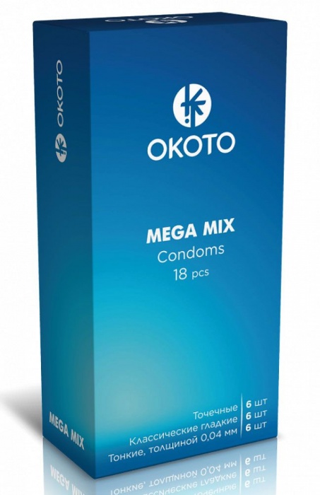 Презервативы OKOTO Mega Mix - 18 шт. - Sitabella - купить с доставкой в Калуге