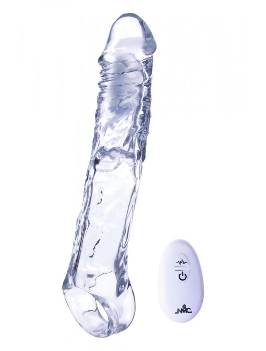 Прозрачная насадка-удлинитель Length Enhancer With Bullet с подхватом - 22,3 см. - NMC - в Калуге купить с доставкой