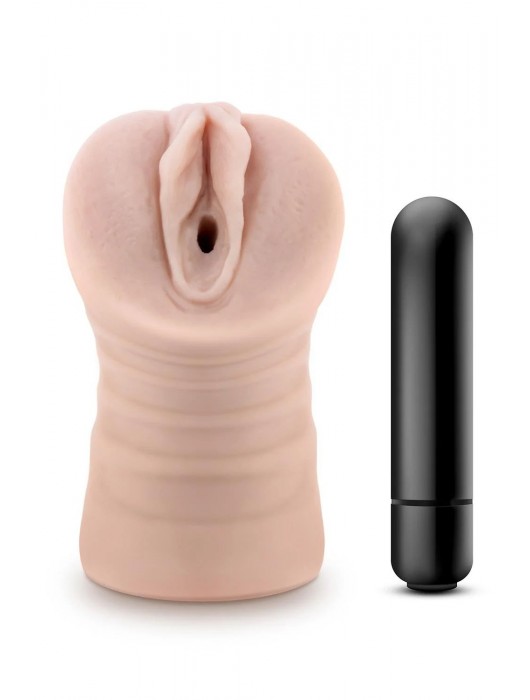 Телесный мастурбатор-вагина Ayumi с вибрацией - Blush Novelties - в Калуге купить с доставкой