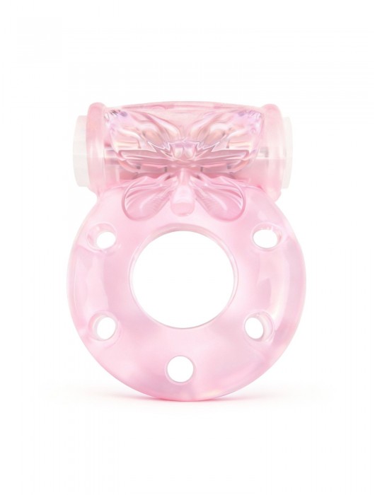 Розовое эрекционное виброкольцо с бабочкой - 1137 - в Калуге купить с доставкой