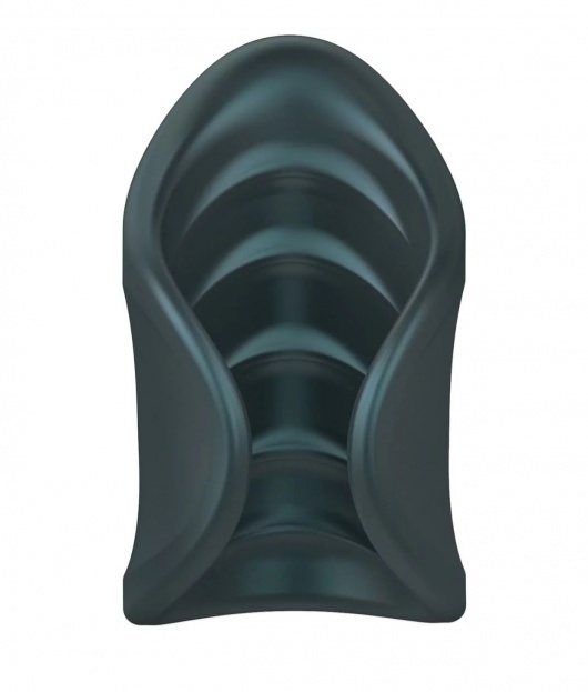 Серый сквозной мастурбатор с вибрацией Manwan Starter - Manwan - в Калуге купить с доставкой