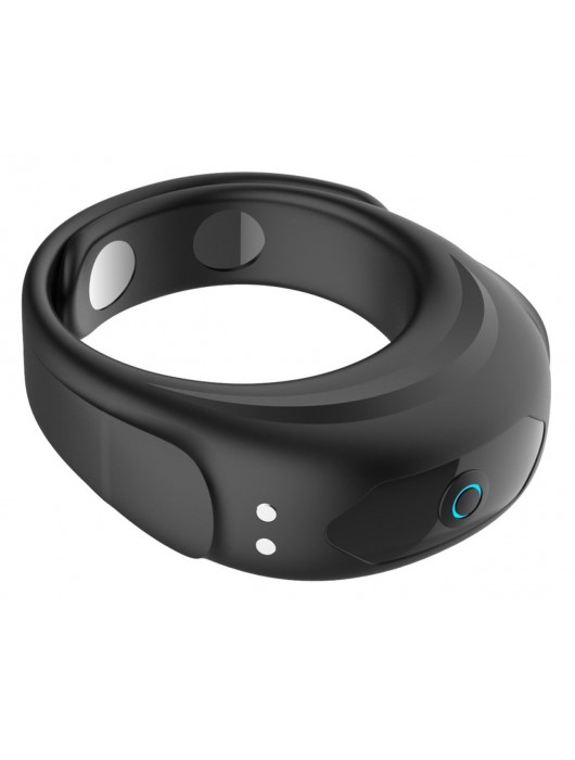 Черное эрекционное виброкольцо на ремешках - Boys of Toys - в Калуге купить с доставкой