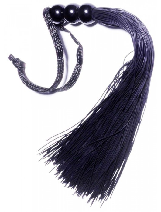 Черная силиконовая плетка - 25,4 см. - Boys of Toys - купить с доставкой в Калуге