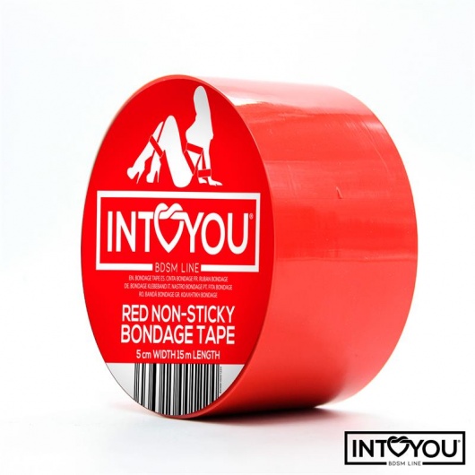 Красный скотч для фиксации Non-Sticky Bondage Tape - 15 м. - Intoyou - купить с доставкой в Калуге