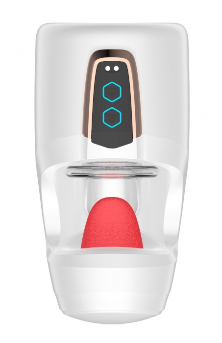 Белый мастурбатор с язычком и возвратно-поступательными движениями - Secwell - в Калуге купить с доставкой