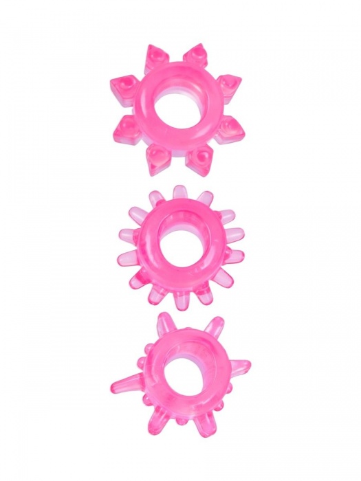Комплект из трех розовых эрекционных колец - Erowoman-Eroman - в Калуге купить с доставкой