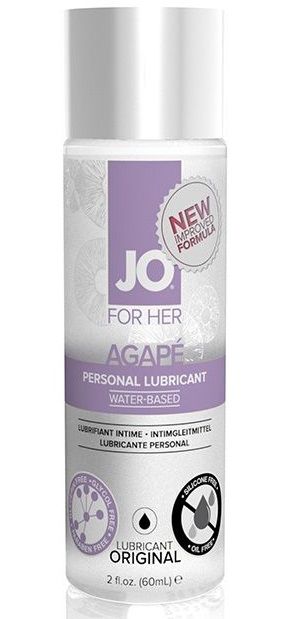 Лубрикант на водной основе для женщин JO AGAPE LUBRICANT ORIGINAL - 60 мл. - System JO - купить с доставкой в Калуге