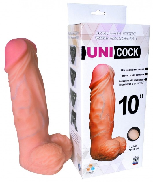 Фаллическая насадка Харнесс UNICOCK 10  - 25 см. - LOVETOY (А-Полимер) - купить с доставкой в Калуге