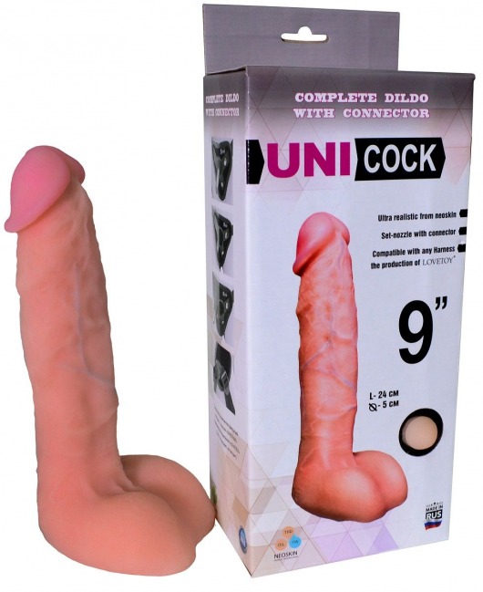 Фаллическая насадка Харнесс UNICOCK 9  - 24 см. - LOVETOY (А-Полимер) - купить с доставкой в Калуге