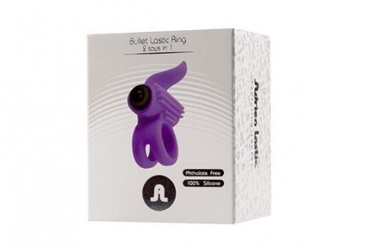 Эрекционное кольцо с подхватом мошонки и стимуляцией клитора Bullet Lastic Ring - Adrien Lastic - в Калуге купить с доставкой