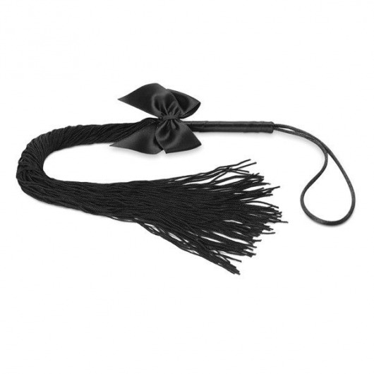 Чёрная плётка Lilly Whip Bijoux - Bijoux Indiscrets - купить с доставкой в Калуге