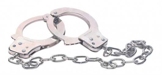 Наручники из металла с длинной цепочкой CHROME HANDCUFFS METAL HANDCUFFS W. KEY - NMC - купить с доставкой в Калуге