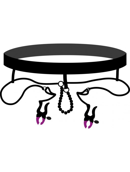 Трусики с зажимами для половых губ и бусинками для массажа промежности - Orion - купить с доставкой в Калуге