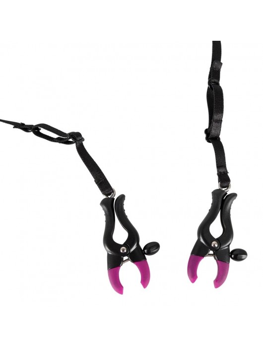 Трусики с зажимами для половых губ и бусинками для массажа промежности - Orion - купить с доставкой в Калуге