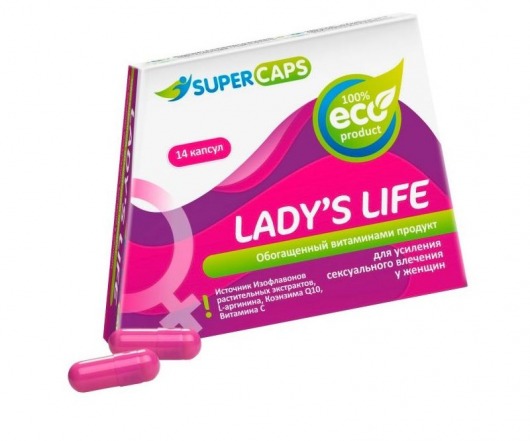 Возбуждающие капсулы Ladys Life - 14 капсул (0,35 гр.) - SuperCaps - купить с доставкой в Калуге