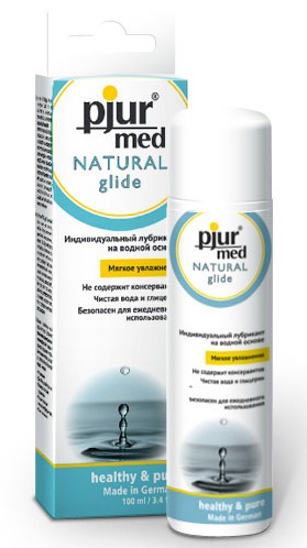 Нейтральный лубрикант на водной основе pjur MED Natural glide - 100 мл. - Pjur - купить с доставкой в Калуге