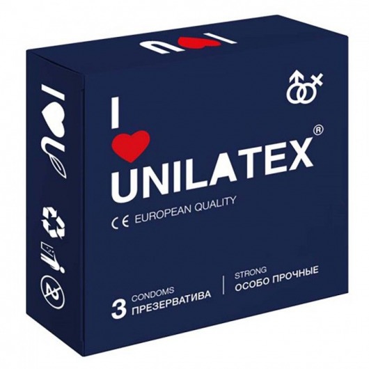 Ультрапрочные презервативы Unilatex Extra Strong - 3 шт. - Unilatex - купить с доставкой в Калуге