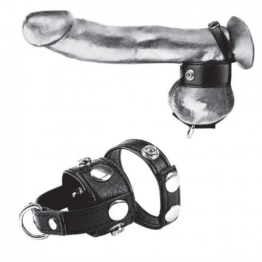 Утяжка для мошонки и пениса Cock Ring With 1  Ball Stretcher And Optional Weight Ring - BlueLine - купить с доставкой в Калуге